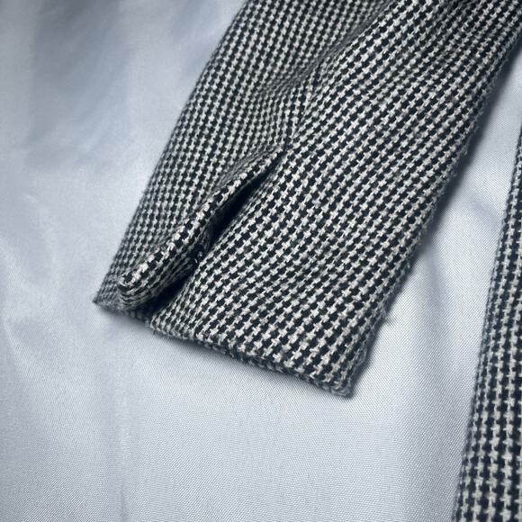 BANANA REPUBLIC Women's 10 Black White Wool Blend Houndstooth Blazer Jacket Coat - Picture 5 of 12